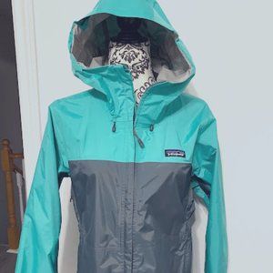 Patagonia Torrentshell H2No Green & Grey Rain Jacket Size M